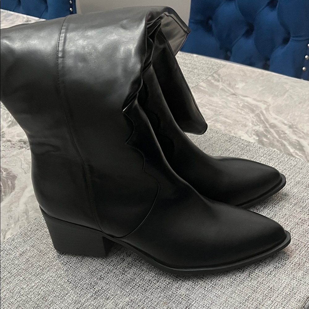 Fashion Nova Black Heeled Boots